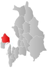 Lage der Kommune in der Provinz Akershus