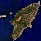 Satellitenbild von Rhodos