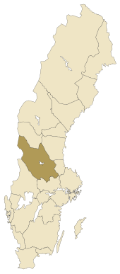 Lage von Dalarna in Schweden