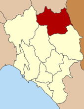 Karte von Chanthaburi, Thailand mit Soi Dao