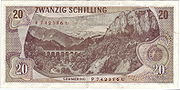 20 Schilling Carl von Ghega Rückseite