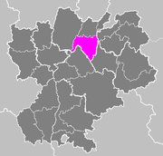 Lage des Arrondissement Belley im Département Ain