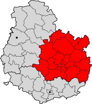 Lage des Arrondissement Dijon im Département Côte-d’Or