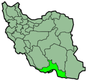 Lage der Provinz Hormozgan im Iran