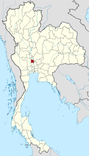 Karte von Thailand  mit der Provinz Ang Thong hervorgehoben