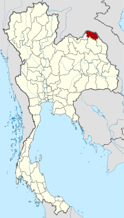 Karte von Thailand  mit der Provinz Bueng Kan hervorgehoben