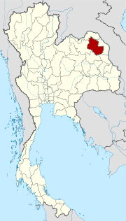 Karte von Thailand  mit der Provinz Sakon Nakhon hervorgehoben