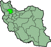 Lage der Provinz Zandschan im Iran