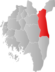 Lage der Kommune in der Provinz Østfold
