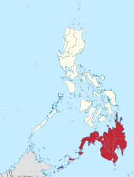 Inselgruppe Mindanao innerhalb der Philippinen