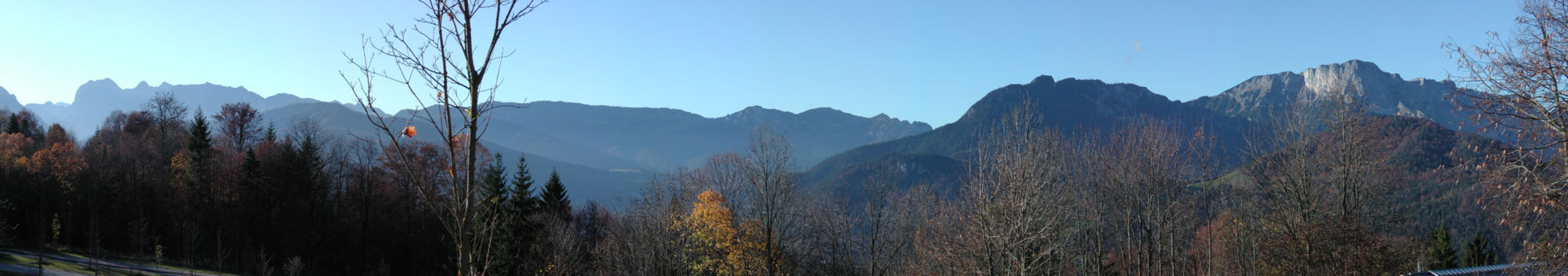 Blick vom Obersalzberg oberhalb des Dokumentationszentrums