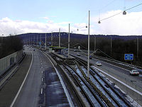 A 562 auf Höhe der AS Bonn-Rheinaue