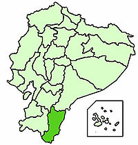 Karte Apostolisches Vikariat Zamora en Ecuador