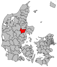 Lage von Favrskov Kommune in Dänemark