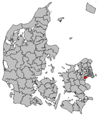 Lage von Greve Kommune in Dänemark