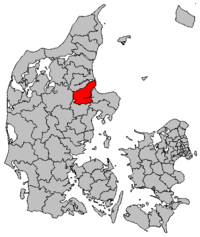 Lage von Randers Kommune in Dänemark