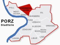 Abgrenzung Stadtteil Gremberghoven in Porz