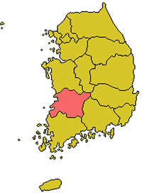 Karte Bistum Jeonju