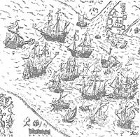 Die schwedische Flotte vor Riga