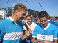 Shapourzadeh (rechts) beim Trainingsauftakt zur Saison 2005/06