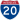 Straßenschild der I-20