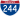 Straßenschild der I-244