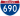 Straßenschild der I-690
