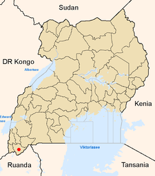 Lage von Kabale innerhalb Ugandas