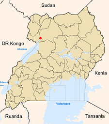 Lage von Pakwach innerhalb Ugandas