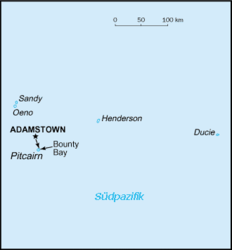 Karte der Pitcairninseln