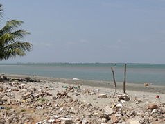 Barra von Banjul, am anderen Flussufer aus gesehen