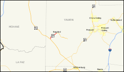 Karte der Arizona State Route 97