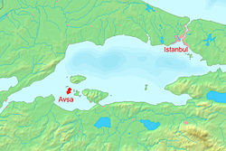 Lage der Insel im Marmarameer