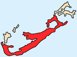 Lage der Insel innerhalb der Inselgruppe