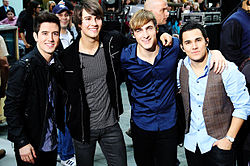Big Time Rush (von links nach rechts): Logan, James, Kendall, Carlos