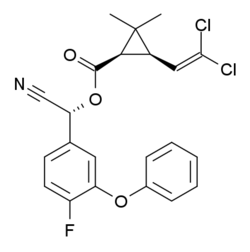 Strukturformel von Cyfluthrin