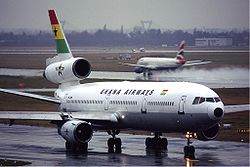 Eine McDonnell Douglas DC-10-30 der Ghana Airways
