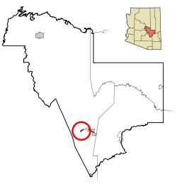 Gila County Incorporated and Unincorporated areas Miami highlighted.svg
