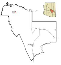 Gila County Incorporated and Unincorporated areas Star Valley highlighted.png
