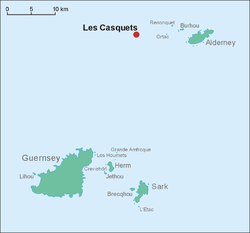 Karte von Les Casquets