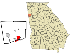 Haralson County Georgia Incorporated and Unincorporated areas Bremen Highlighted.svg