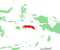 Lage von Seram in den Molukken