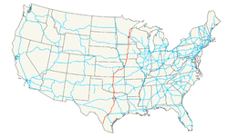 Streckenverlauf der Interstate 35
