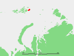 Lage der Graham-Bell-Insel im Franz-Josef-Land
