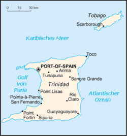 Karte Erzbistum Port of Spain