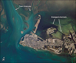 Satellitenbild der Stadt Key West auf der gleichnamigen Insel