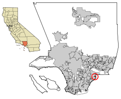 LA County Incorporated Areas East La Mirada highlighted.svg