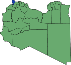 Die Lage von An-Nuqat al-Chams in Libyen