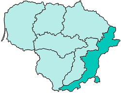 Karte Erzbistum Vilnius