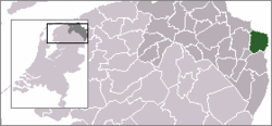 Lage der Gemeinde Reiderland in den Niederlanden